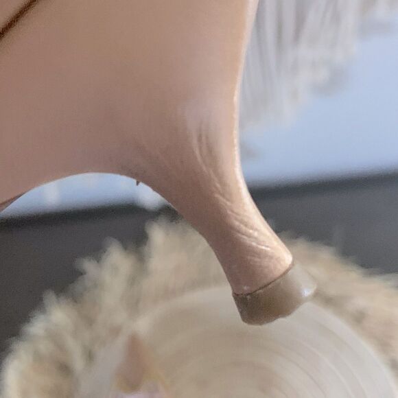 MOSCHINO Italian Leather Nude Slingback Kitten Heel Pumps 36 - Picture 15 of 16